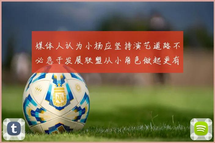 媒体人认为小杨应坚持演艺道路不必急于发展联盟从小角色做起更有前途